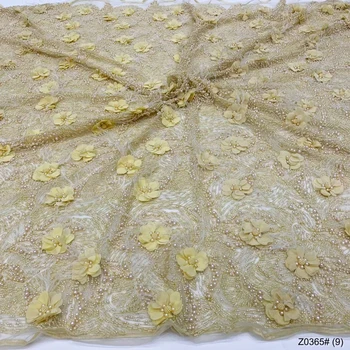 Висококачествено сетчатое дантела с ръчно изработени с пайети от френската алжирски вкара плат за партита, вечерна рокля за дамите