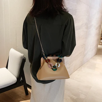 2023 Есен Нова Малка Чанта-Месинджър, Корейската Мода Ежедневна Чанта През Рамо, Просто Ретро Чанта със Скоба за Устата, Модни Дамски Чанта