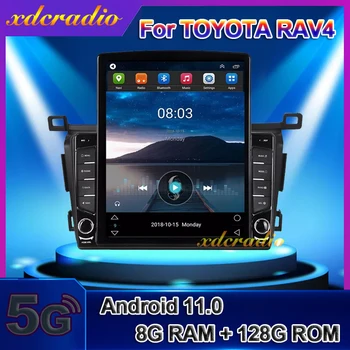 Xdradio 10,4 инчов вертикален екран в стил Tesla Android 11,0 за TOYOTA RAV4 Авто радио Мултимедиен плейър GPS Навигация 2014-2017