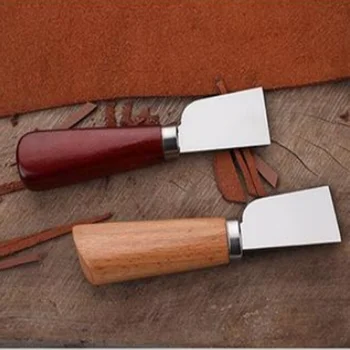 Кожена нож от неръждаема стомана направи си САМ Ръчно изработени за засаждане на кожата, рязане, разкрой, шиене, нож за рязане на телешка кожа, кожени инструменти.