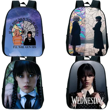 Раница Nevermore Academy, училищна чанта Wednesday Addams, детски Малка раница, чанта за книги в детската градина, чанта за момчета и Момичета Mochila