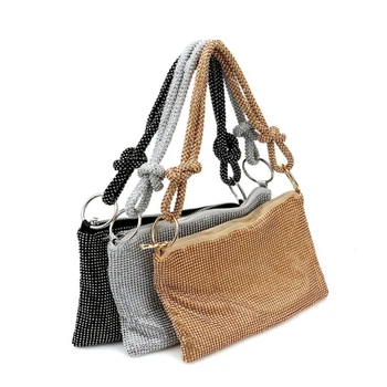 Чанта за през рамо в ретро стил, чанти за жени, момичета, на бала нощ, чанта под мишниците, в чантата си-тоут, цип