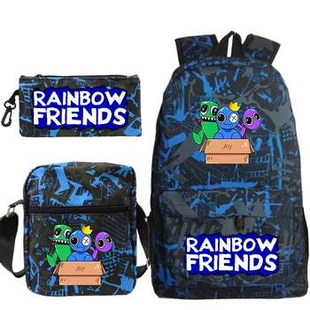 Ученически чанти Rainbow Friends, раници за деца, Mochila, пътен раница с голям капацитет, 3 серии, училище раница за момичета и момчета