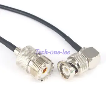 UHF SO239 Жена към BNC мъжки WIFI антена удължителен кабел коаксиален 20 см