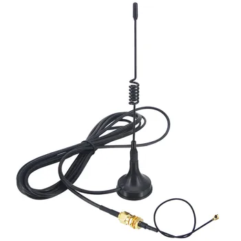 Антена 433 Mhz 5dbi SMA штекерный конектор Директен Wifi, за да шунка радио + SMA женски преграда за Ufl./IPX кабел с косичкой 1,13 15 см