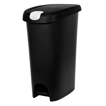 Коварен запирающееся кухненско кофа за боклук StepOn от пластмаса на галон, черно