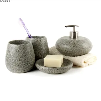 Костюм от смола в скандинавски ретро-стил от четирите теми, комплект аксесоари за баня, чаша за вода, препарат за съдове, захранващи течен сапун, държач за четка за зъби
