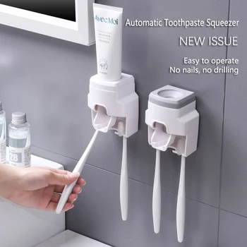 Автоматично опаковка на паста за зъби за тоалетна, стенен монтаж опаковка на паста за зъби, аксесоари за баня, Автоматичен екструдер