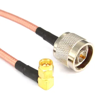 100шт N Щекер за SMA Plug 90 градуса 15 см WIFI Антена кабел RG142 кабел за Свързване с косичкой