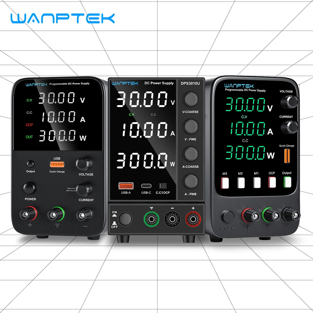 Wanptek регулируем източник на захранване dc 30V 10A лабораторен захранващ източник 60V 5A регулатор на напрежение на захранване 5V2AUSB бързо зареждане