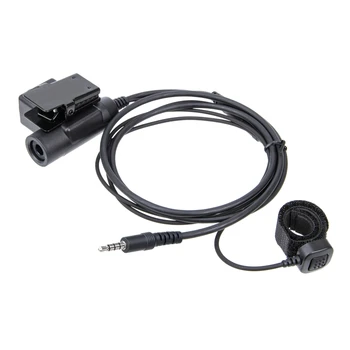ABCD Трайност, тактически кабел конектор U94 ПР, съединители за микрофон, преносима радиостанция, кабелен щепсел за ПР, подмяна на адаптер за слушалки
