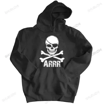Нов пиратски детски или за възрастни черепа, популярен пуловер без етикети, забавна hoody с качулка, мъжки памучен есенното яке с качулка с цип, размер евро