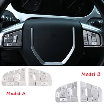 Бутони на Волана на автомобил от алуминиева сплав, етикети с пайети, подходящи за Land Rover Discovery Sport 2015-2019, автоаксесоари