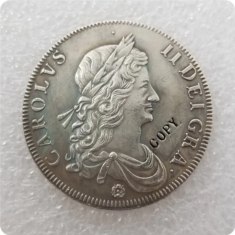 1662 Англия (Обединеното Кралство) 1 Crown - копие от монети на Чарлз II (1-ва бюст)