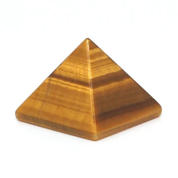 28x28x23 мм Пирамида Натурален Скъпоценен Камък Жълт Кристал Тигрового Очите си Лечебната Рейки Енергия, Магия, Фън-Шуй Украса на Дома Занаяти