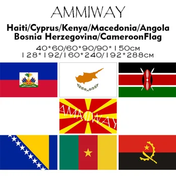 AMMEWAY независимо от размера на Хаити, Кения Кипър, Македония, Босна и Херцеговина Камерун Ангола Единични двойни национални знамена и банери