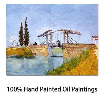 Мост Ланглуа Винсент Ван Гог възпроизвеждане на картини с маслени бои Начало декор ръчно рисувани Високо качество