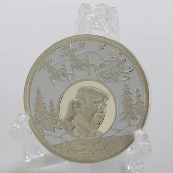 Отнемане на Америка Велики Тръмп, сребърно покритие монета, Възпоменателни монети с Коледа, Празнични подаръци