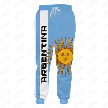 Спортни мъжки панталони са с принтом 3 звезди, шампион на Аржентина по футбол ARG, 3D панталони за джогинг, ежедневни градинска облекло, панталони пълна дължина, Директна доставка на 4XL