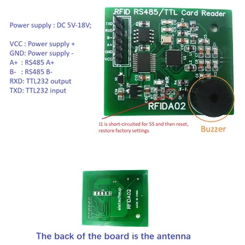RS232 RS485 UART 13,56 Mhz RFID Четец Писател RC522 CV520 за М1 S50 S70 NFC RFID UID IC Карта