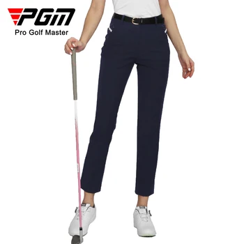 Дамски панталони за голф PGM с директни штанинами от спортната плат с лазерно пробиване за еластичен комфорт, дрехи за голф, за жени KUZ150