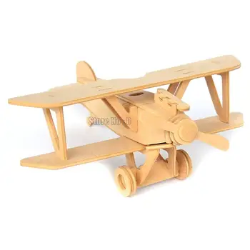 3d Триизмерна дървен пъзел, бебешки играчки за Сглобяване на самолета, Направи си сам, Високо качество Пъзел Ръководство за монтаж