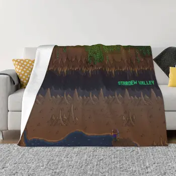 Одеало за видео игри Stardew Valley фланелевый текстилен интериор Лесно доловими покривки за легла, Спално бельо за спалня