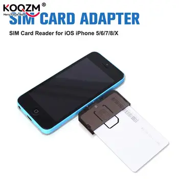 1 бр. адаптер за SIM-карта, четец на SIM карти Mini Nano SIM за iPhone 5/6/7/8 / X, жак за свързване на телефон с Android, аксесоари за мобилни телефони