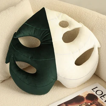 Възглавница във формата на лист Възглавница за декор на стаята Меки растения, Играчки, Възглавници 3D листа Домакински мека мебел възглавница зелен цвят за момичета