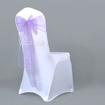 Прозрачни крилото за столове от органза, лък, калъф за сватбени партита, украси за душата на рожден Ден