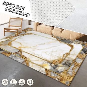 Луксозен килим с мраморна текстура, хол, спалня, голям размер, моющийся килим 200x300 см, подложка за домашен интериор, подложка за пода