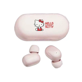 Hello Kitty, безжични Bluetooth слушалки, Smart Touch, Hi-Fi слушалки, Шум 5.2, мультяшная мода, слушалки с микрофон