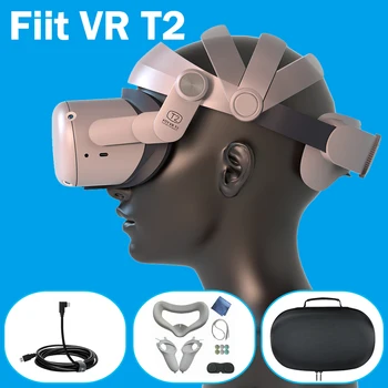 Fiit VR T2 Halo Каишка за Oculus Quest 2 Каишка VR Пълен Комплект Улучшающая Комфорт Плоча Защитен Калъф Quest2 VR Аксесоари
