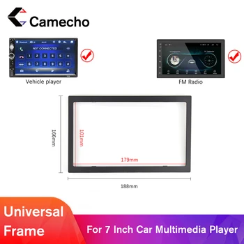 Рамка автомобилен мултимедиен плеър Camecho 2Din Android Универсални инсталационните аксесоари за 7-инчовата рамка, авто радио, аксесоар