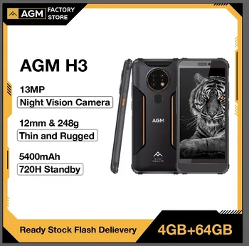 AGM H3 Здрав Телефон 4G + 64G NFC за Нощно Виждане Celular 5,7 