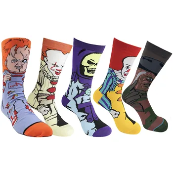 5 чифта чорапи с аниме, новост, cartoony чорап, забавен щастлив чорап, уличен баскетбол, скейтборд,