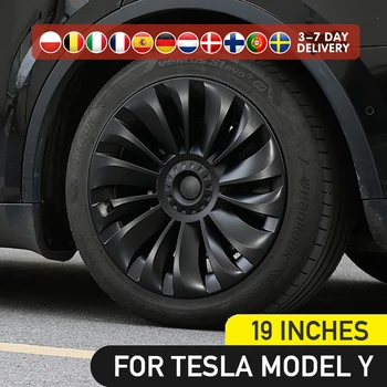 Промоция За Tesla Model Y 19-Инчов Покриване на Колело Смяна на Детайли За Дооснащения Колата Аксесоари с Пълно Покритие 2023 Нов Автомобил Капачка