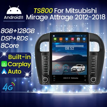 Android 11 DSP 2DIN За Tesla Оттичане, Кола Стерео Мултимедиен Плейър GPS Навигация За Mitsubishi Mirage Attrage GT G4 2012-2018