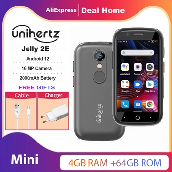 В Наличност Мини-смартфон Unihertz Jelly 2Д Android 12 Отключени 4 GB 64 GB Глобалната версия на Мобилния телефон 2000 mah 16 Mp 4g Мобилни телефони