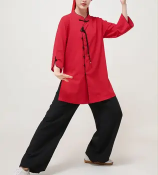 Висококачествена Лятна еластична Дрехи от памук и лен за бойни изкуства, униформи тай-чи, кунг-фу, спортни костюми за ушу
