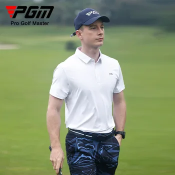 PGM Мъжка тениска за голф с къс ръкав, лятна спортна мека дишаща еластична, връхни облекла за голф, мъжки дрехи YF568