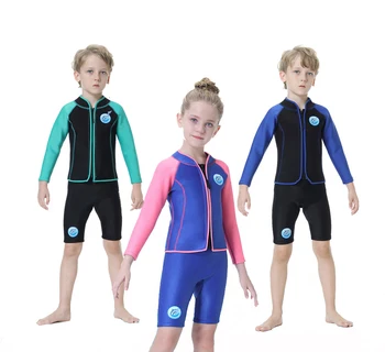 Детски сгъсти водолазный костюм 2,5 мм, с топлоизолация на отделни за момчета и момичета, къса дрехи за сърфиране 