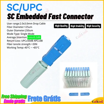 Висококачествен един режим оптичен конектор SC UPC SM FTTH инструмент за студен свързване SC APC Оптични бърз конектор