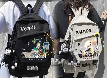 Нов шок раница Genshin, сладка училищна чанта за студенти, Кавайные чанти за лаптоп, за момичета и момчета, модни чанти за книги в стил аниме