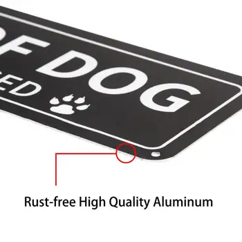 Знак за сигурност за кучета алуминий Здрав Пазете се от знаците за кучета за Дизайн на дома с отпечатък от лапа на открито Метален предупредителен знак, без ръжда за ограда