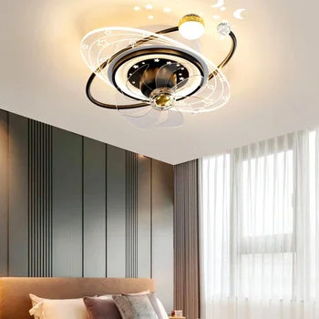 Висящи лампи Nordic спалня декор led за монтаж на таван, вентилатор в стаята, лампа за ресторант, вентилатори с дистанционно управление, полилеи
