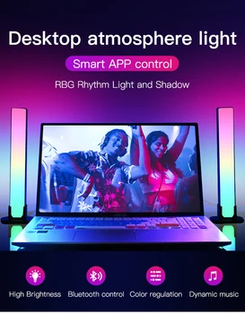 Интелигентен led лента RGB Осветление атмосферата на работния плот на Подсветката на телевизора Wi-Fi Bluetooth Музика за лека нощ компютърна игра Декор телевизионна стая