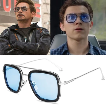 Слънчеви очила Tony Stark За мъже и жени, слънчеви очила от сплав 
