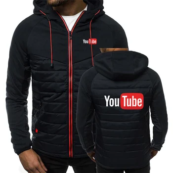 YouTube 2023, най-новите мъжки зимни якета, колкото по-топло windbreakers, палта, памучен водоустойчив връхни дрехи, ежедневни блузи с цип, Потници, Облекло