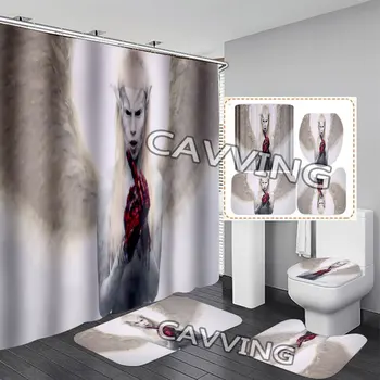 Завеса за душ с 3D принтом Die Antwoord, водоустойчив завеса за баня, Противоскользящий подложка за баня, комплект постелки за тоалетни, подложки K01